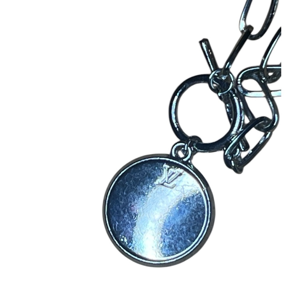 Vintage LV Stamped Silver Louis Vuitton Authentic Upcycled LV charm necklace - Picture 10 of 10